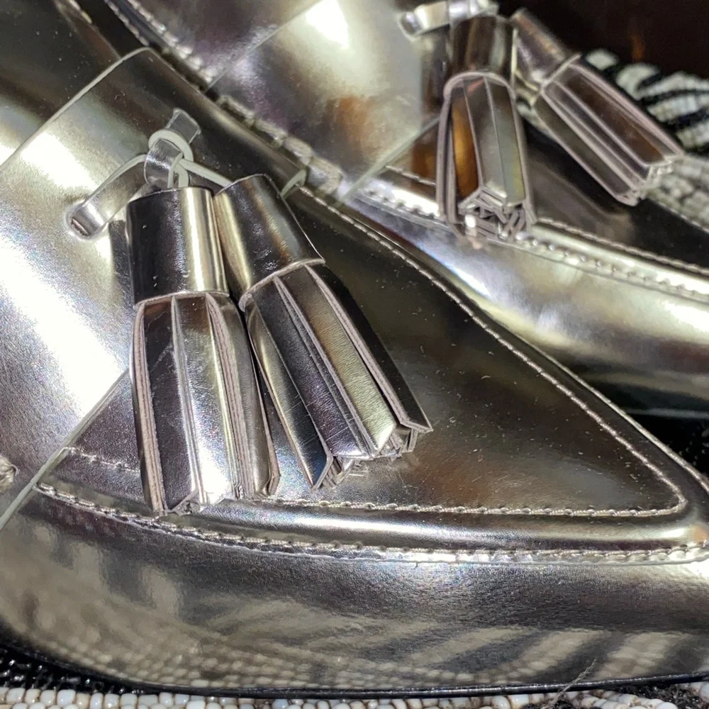 COACH ‘Betty Loafer’, Metallic/Silver, 8.5B - Picture 4 of 8